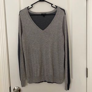 The Limited Grey Dual Tone Sweater